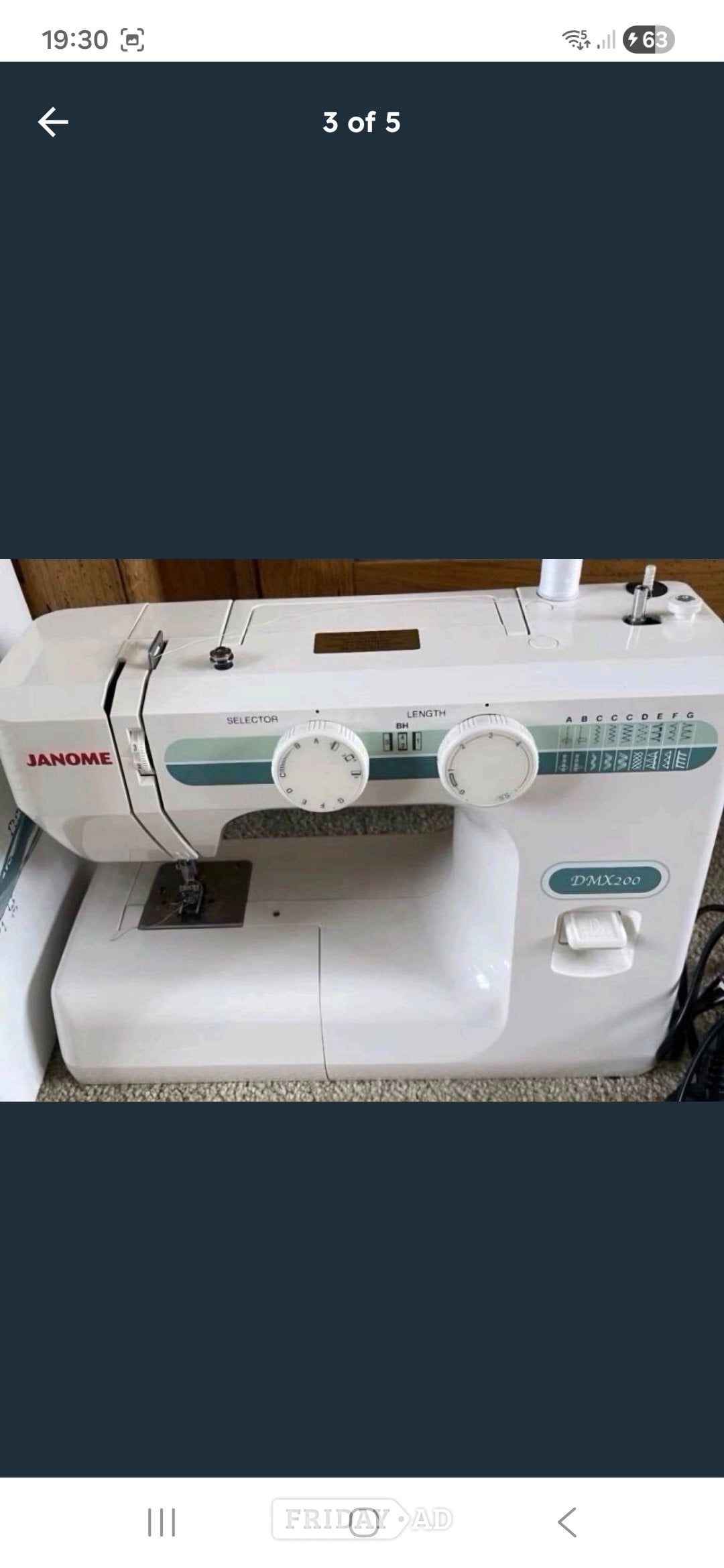Janome DMX 200 sewing machine in new condition throughout  in Sheffield