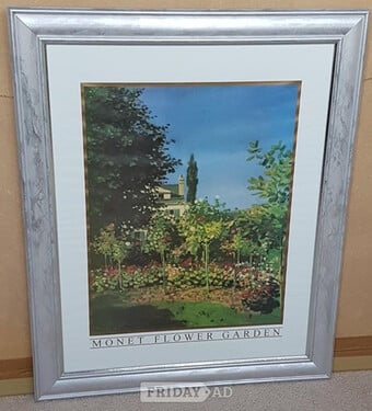 3 Monet Prints - Nympheas, View of Verteuil & Flower Garden