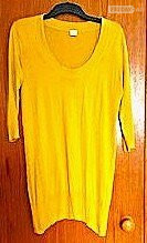 Fine knit jersey yellow dress 16 in Cardiff