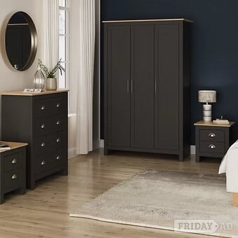 Lancaster 3 door set - BLACK