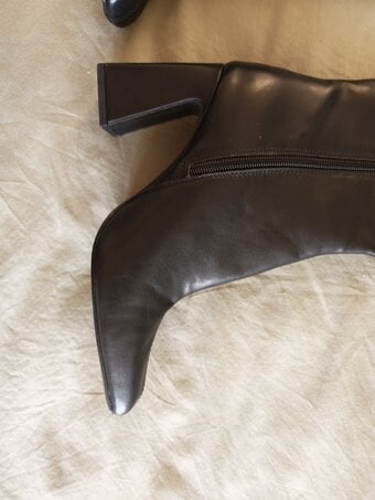 Zara Womens Over The Knee High Boots - Black