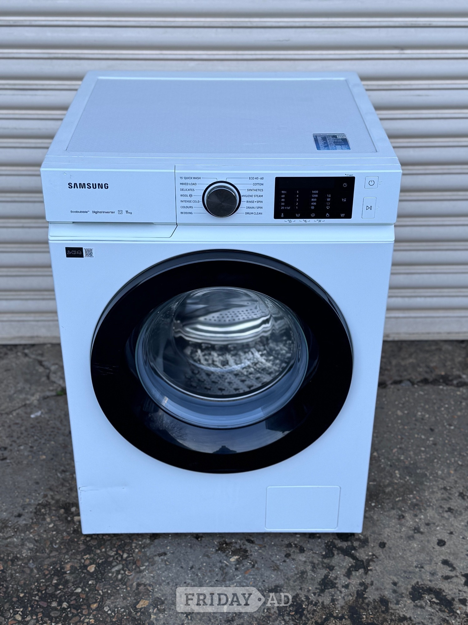 Samsung eco bubble 11kg washing machine 1400rpm 3 months warranty in Romford