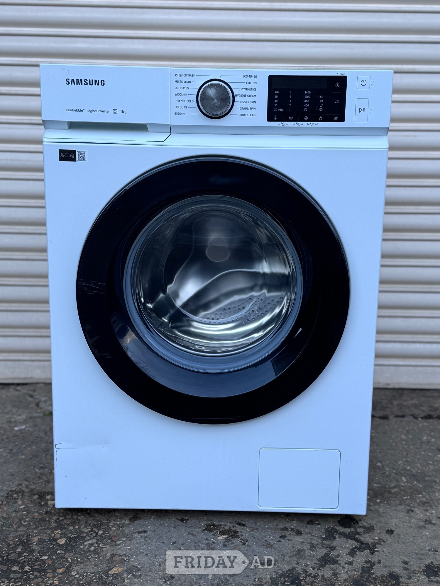 Samsung eco bubble 11kg washing machine 1400rpm 3 months warranty