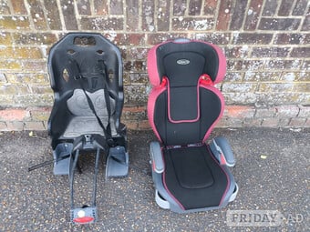 Graco car child and bicycle child seats