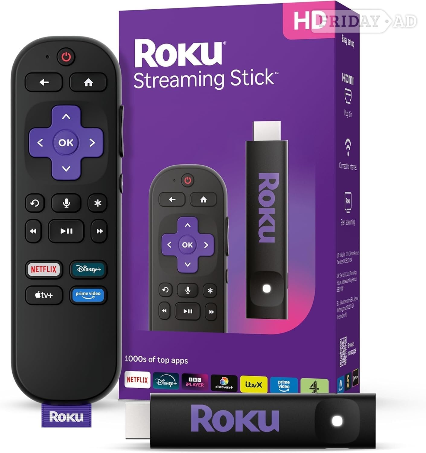 32 Inch TV & Roku Streaming Stick