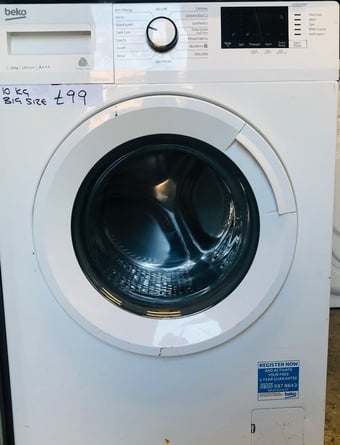 Beko 10KG load 1400 rpm washing machine with large size drum.