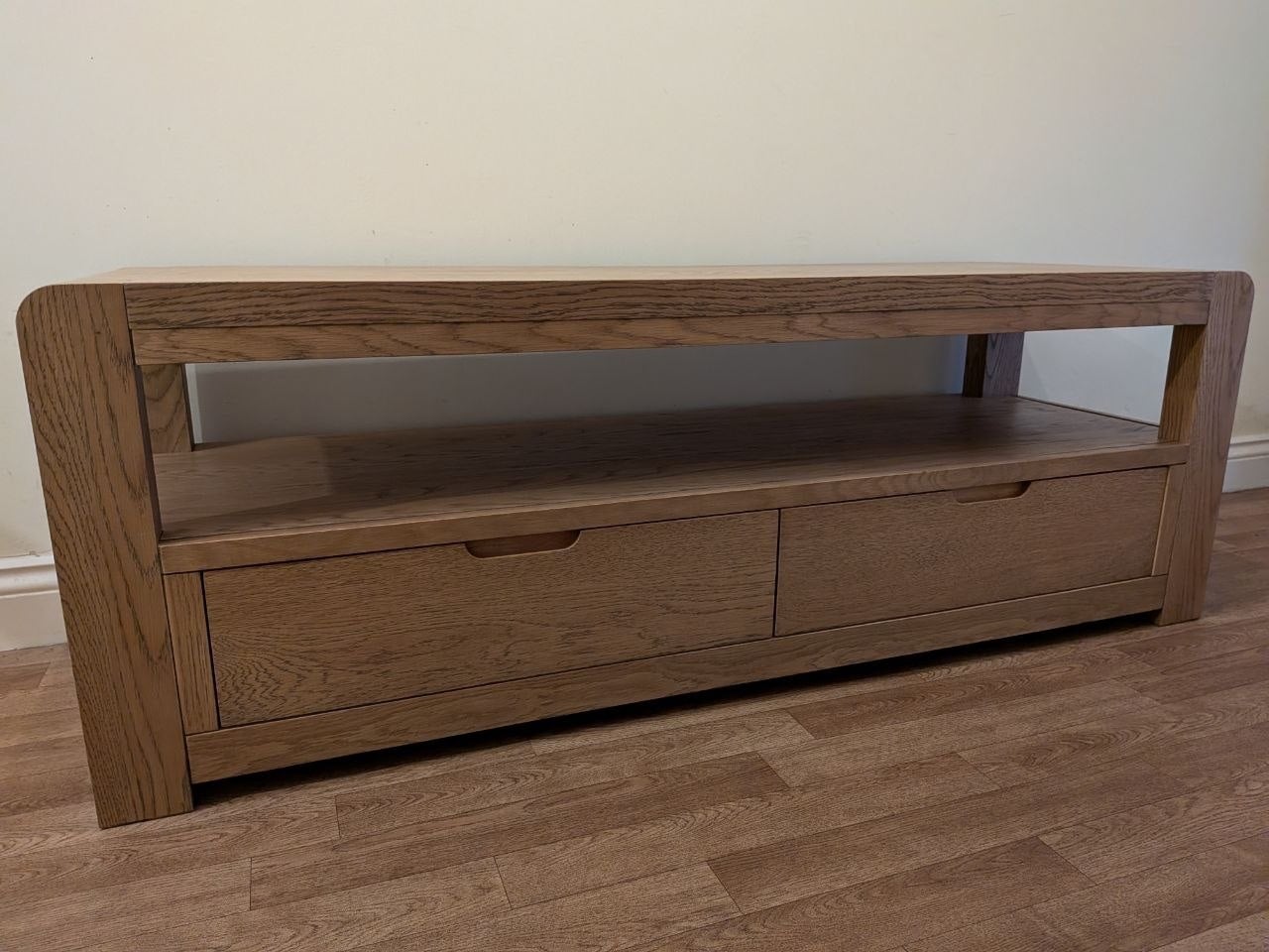 Solid Oak TV Unit 140cm Unused in Northampton