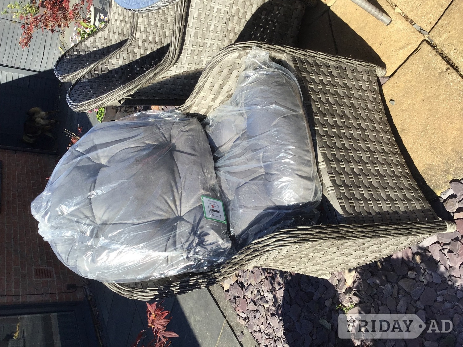 Peterborough Wicker 9 piece garden set with cushions
