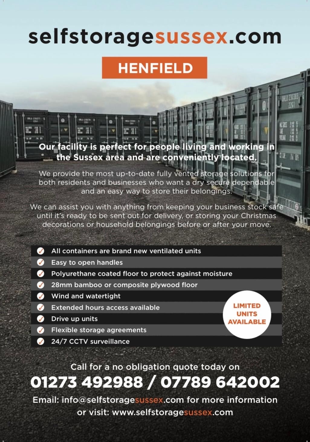 Brand new 20ft Self storage container units