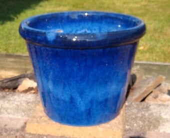 Blue Ceramic Plant Pot