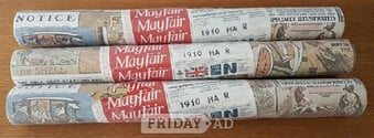 Vintage wallpaper, The Autocar, 3 rolls