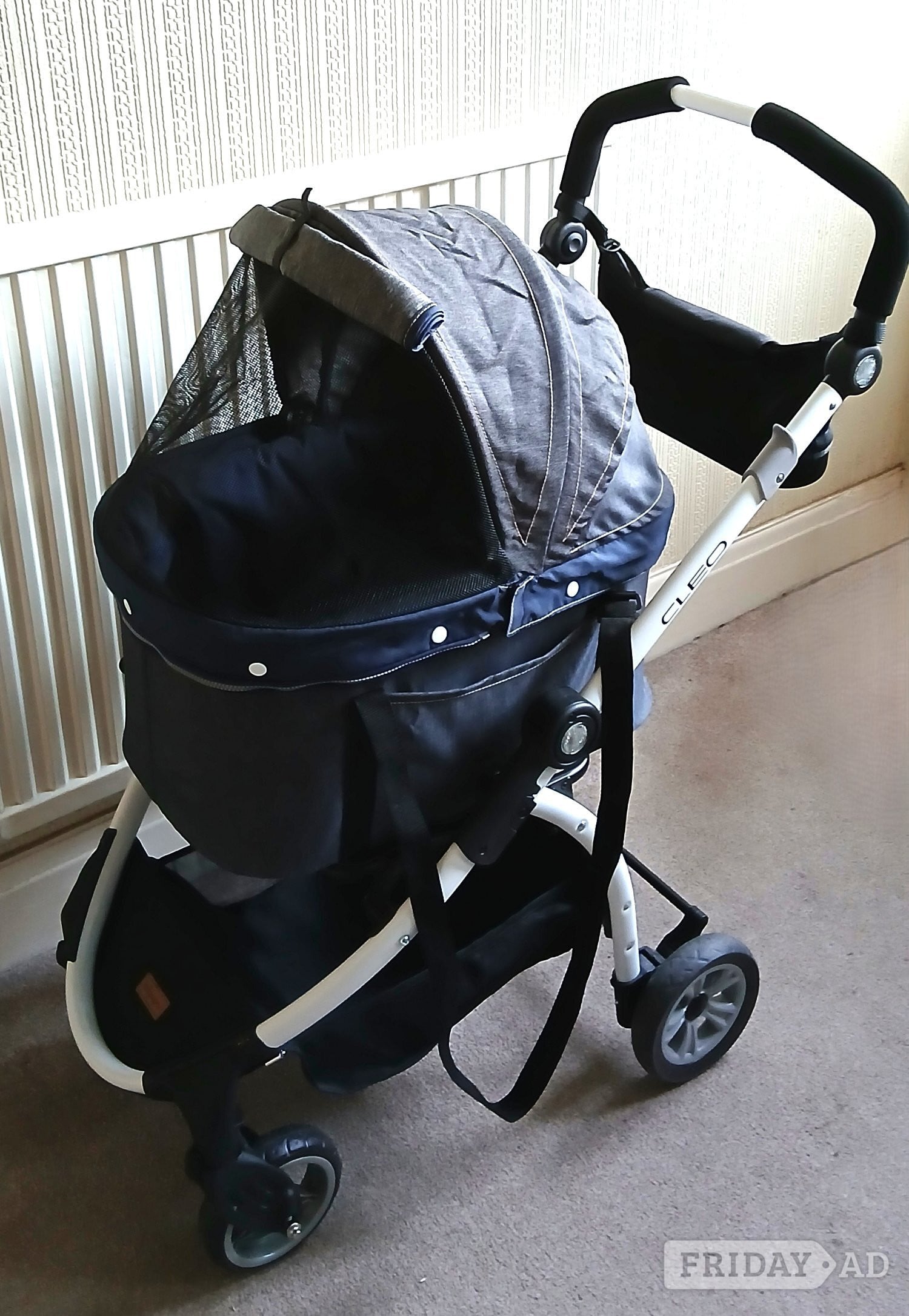 Ibiyaya Express Cleo Travel System Denim Pet Stroller in Bristol