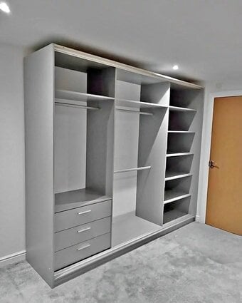 IKEA  250 cm Wardrobe With 3 Sliding Mirror Doors For Sale 