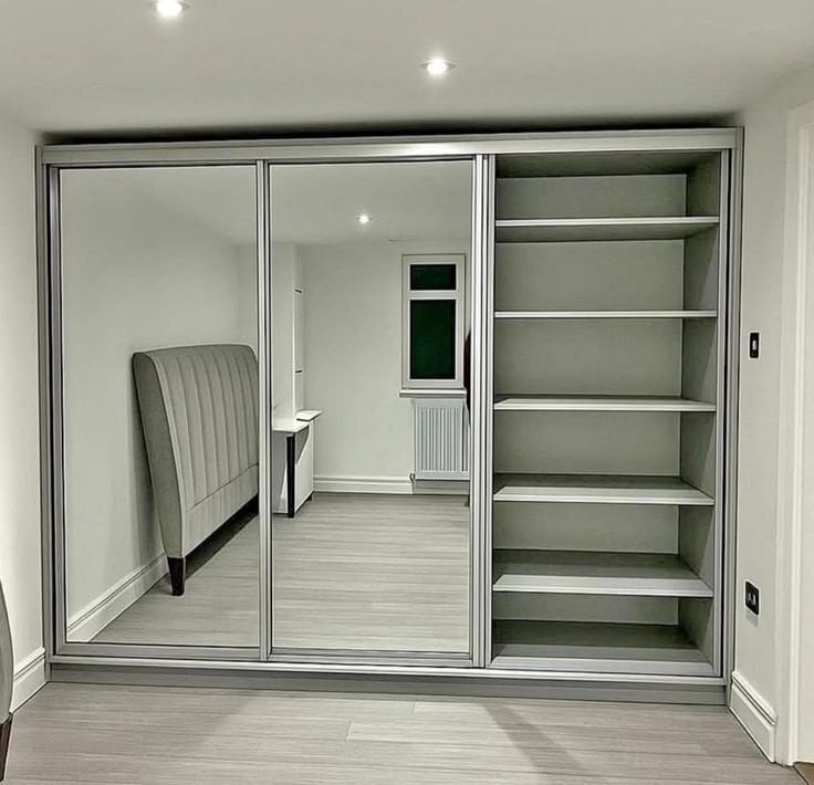 IKEA  250 cm Wardrobe With 3 Sliding Mirror Doors For Sale 
