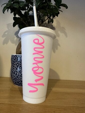 Personolised Reusable 24oz Plastic Cold Cup Tumbler