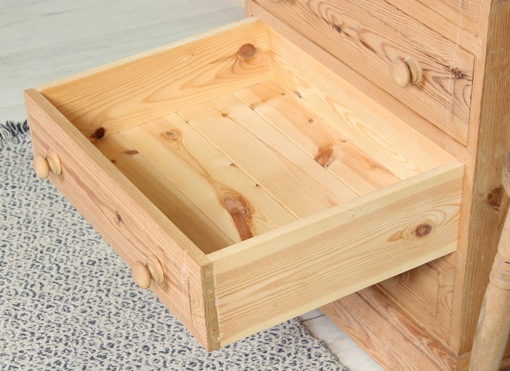 UK Delivery - Slim Waxed Pine Writing Bureau 5 Drawers 100% Pine