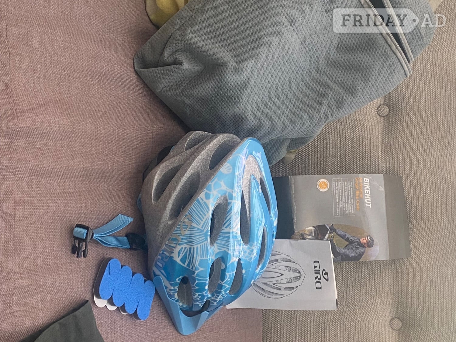 Womens cycle helmet hardly used, with original carry bag and book in Hove