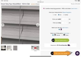 Venetian blind grey