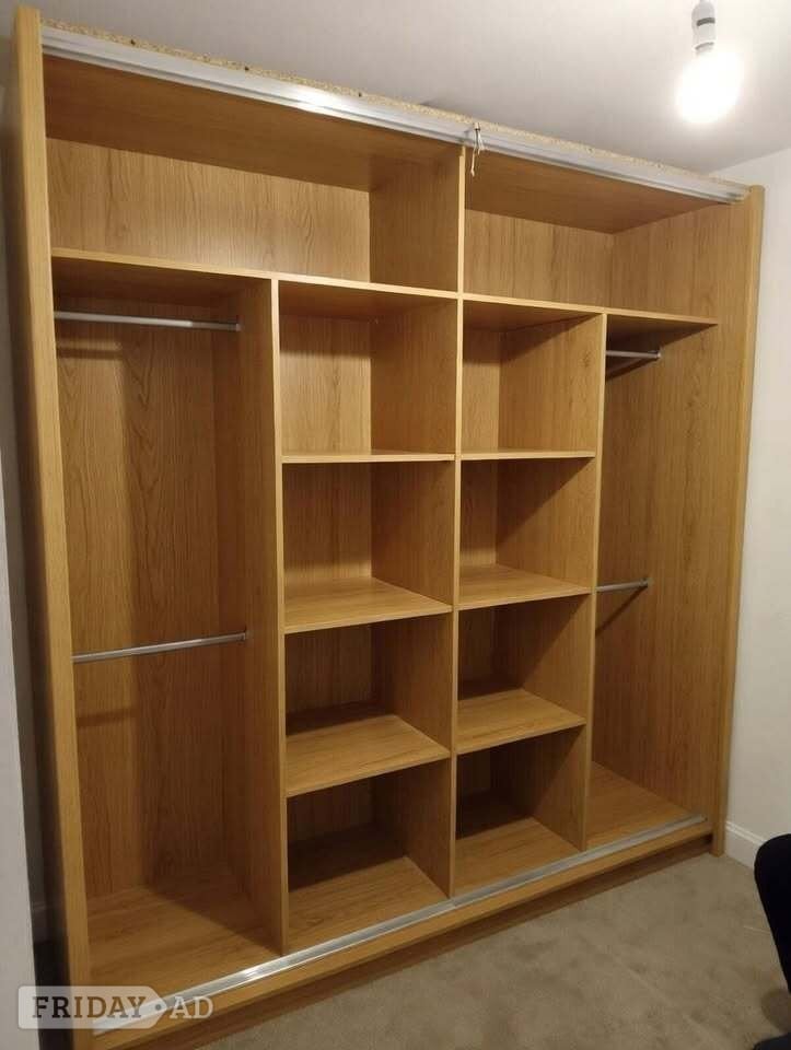 Oak 203cm wardrobe ¬ 2 sliding door wardrobe 