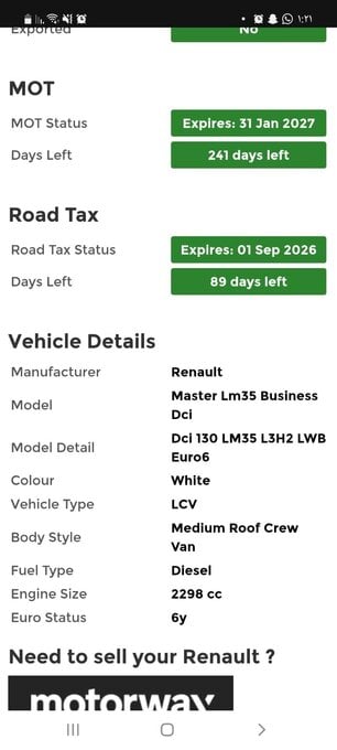 2019 Renault Master LM35 Business DCI 130 L3H2 LWB – Excellent Co