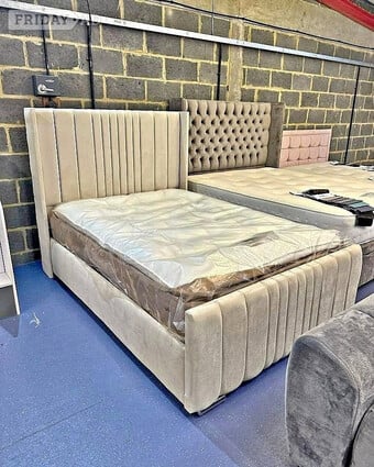 double wing bed frame with optional mattress ¬ Free Drop 