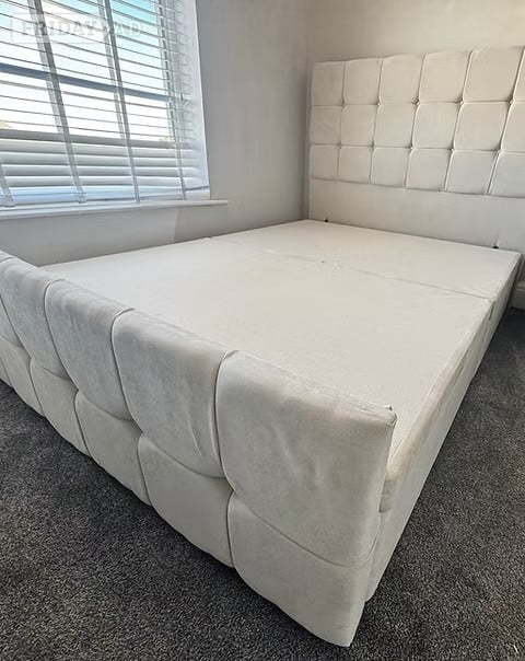 King - CUBA SIDE LIFT OTTOMAN DIVAN - choice of colours /fabrics