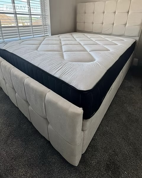 Rotherham King - CUBA SIDE LIFT OTTOMAN DIVAN - choice of colours /fabrics
