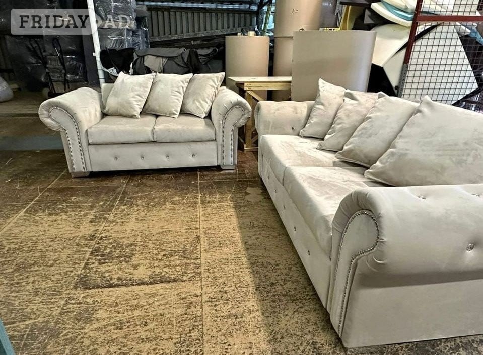 ✨ Luxury Cream 3+2 Sofa Set | Brand New | Fast Delivery 🚚