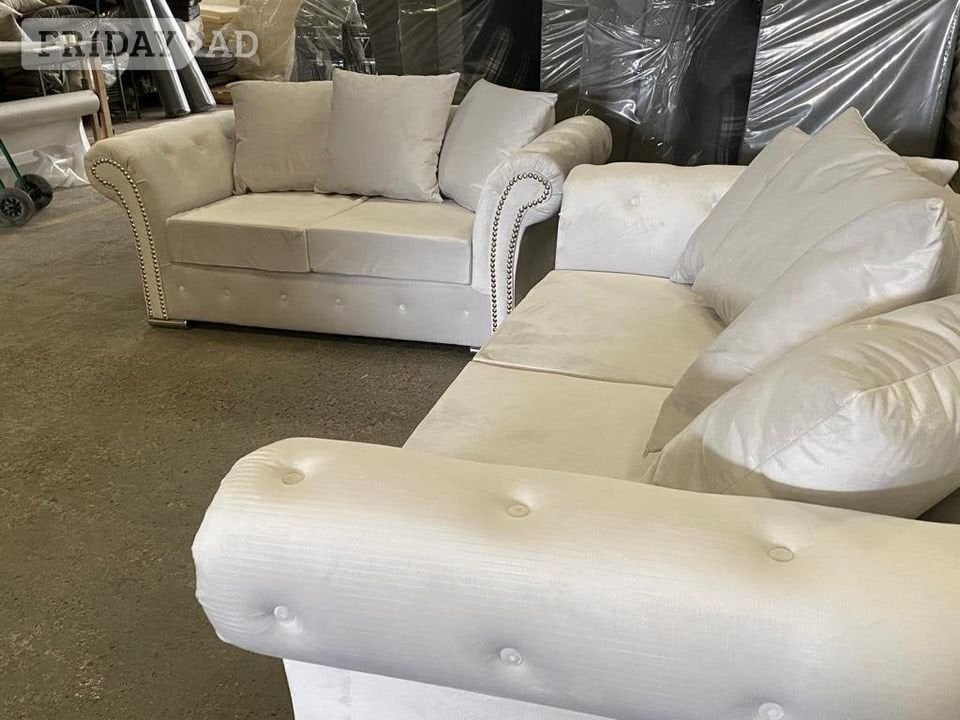 ✨ Luxury Cream 3+2 Sofa Set | Brand New | Fast Delivery 🚚 - Furniture