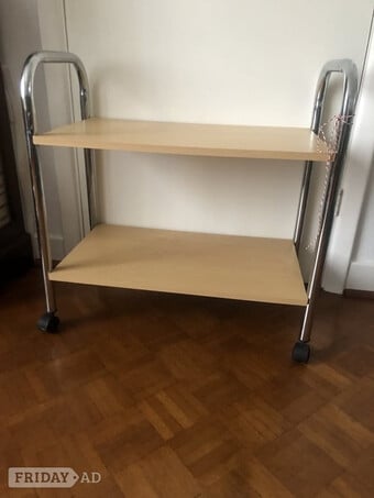 2 tier trolley / tv stand on wheels  26” x 14” x 26” high