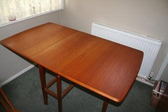 1970's Extending Dining table and 4 matching chairs