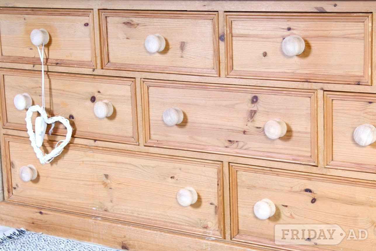Nationwide Delivery Large Rustic Farmhouse Pine Chest Of Drawers - Furniture in Hailsham