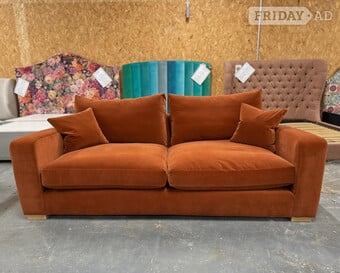 Burnt Orange 3 seater corner sofa