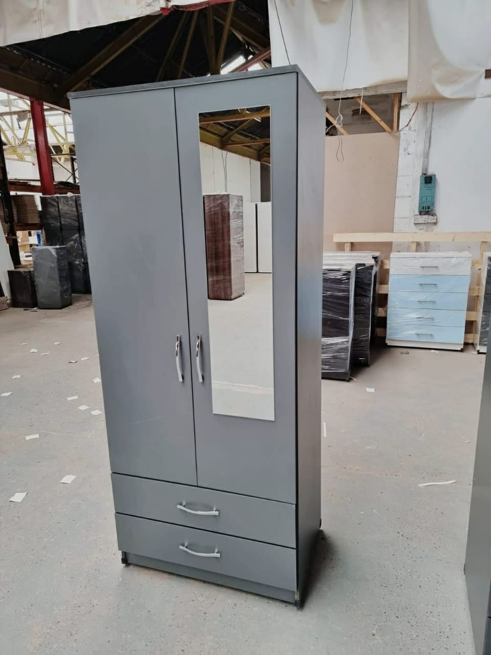 2 doow simple wardrobe with mirror in Bradford