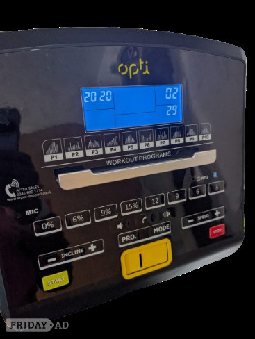 Opti Easy Fold Treadmill - Like New - Managed Professional Sale - Sports Equipment in Gravesend