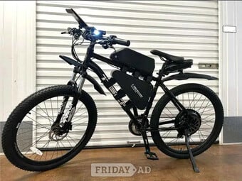 black electric mountain bike (e-bike)