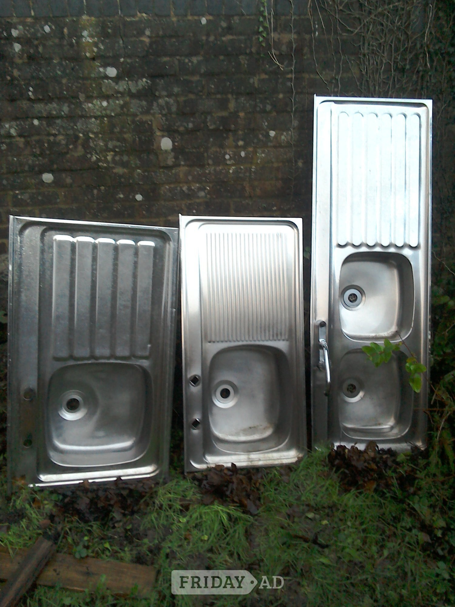 Sinks, stainless steel, old. £10 each. in Mayfield