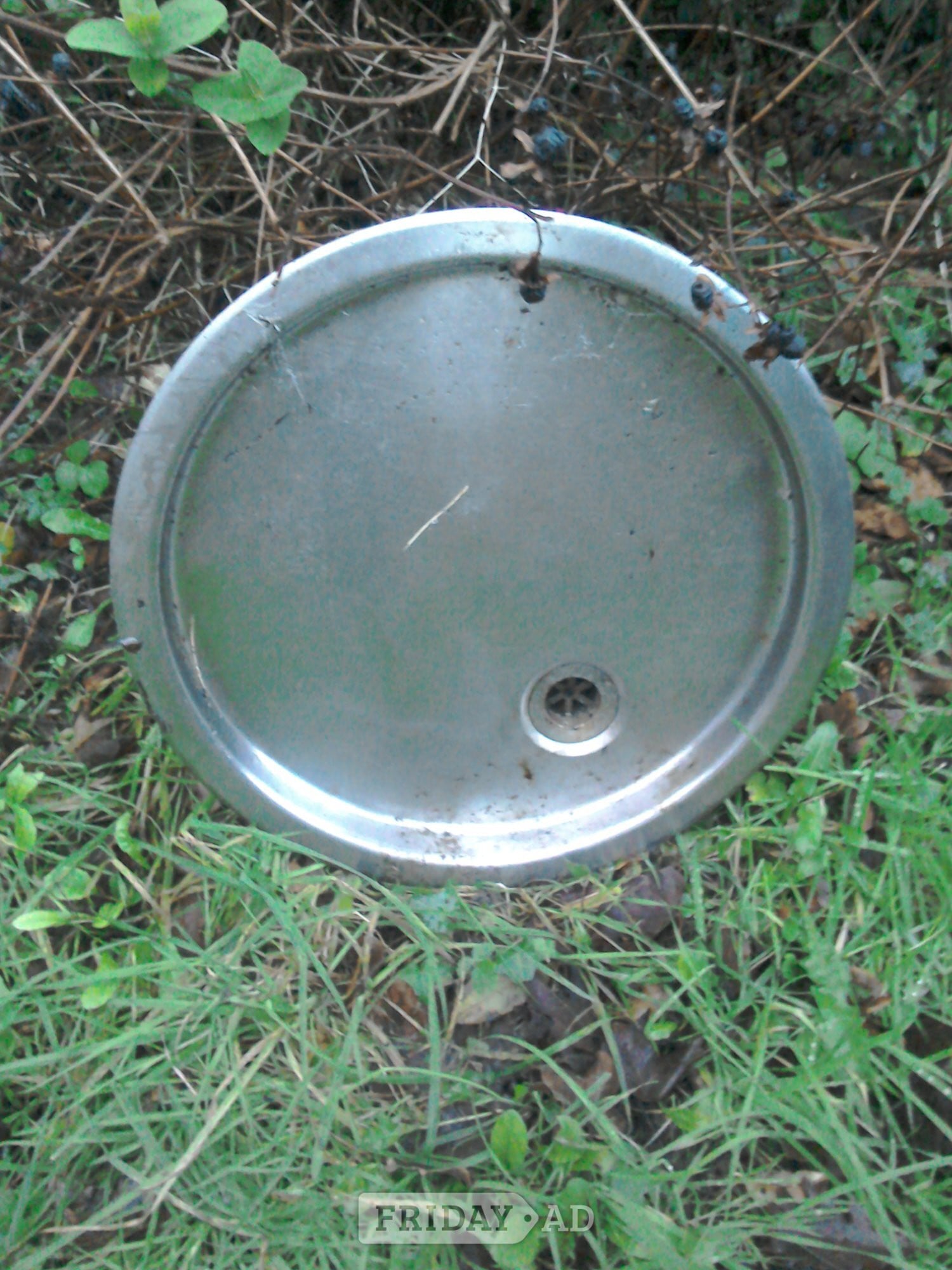 Sinks, stainless steel, old. £10 each.