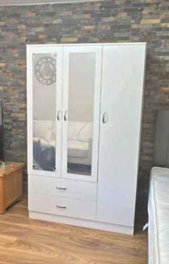 3 door wardrobe available in all colours