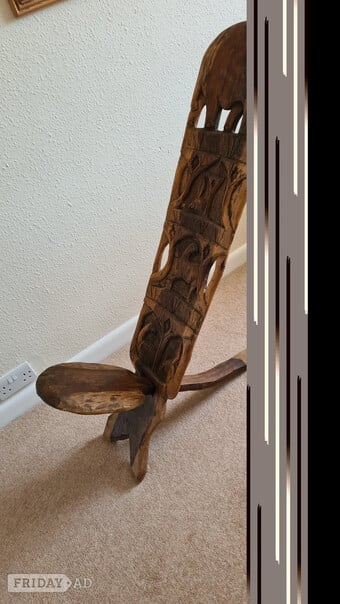 Carved Africa Wood Birthing Chair - DELIVERY AVAILABLE
