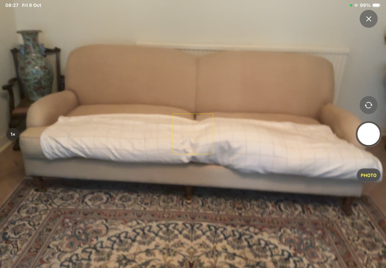 Linen Traditional 3 Seater Sofa