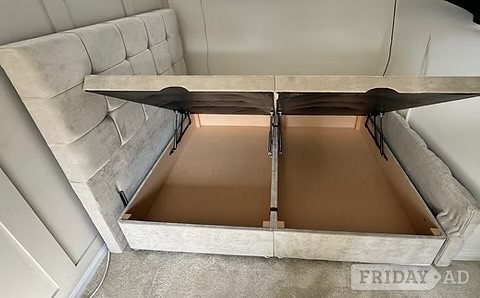 Super King - CUBA SIDE LIFT OTTOMAN DIVAN - choice of colours  - Furniture in Rotherham