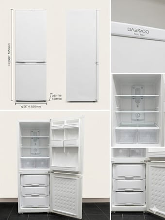 DAEWOO Frost Free Fridge Freezer – White, Good Condition