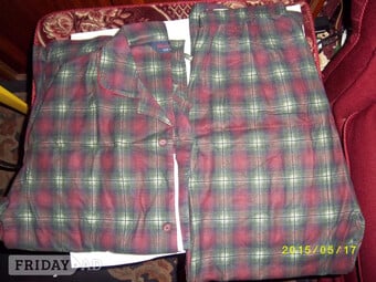 Mans  Striped Flannel and Scottish Check Plad Pajamas