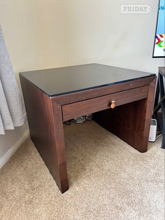 Console table with full depth drawer, very good condition 