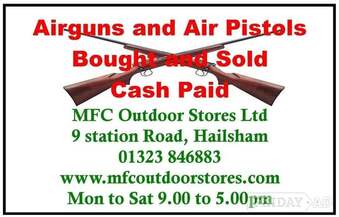 Sale, service and repair of Air guns, Spring, Gas and Pneumatic