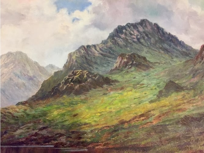 Eastbourne Landscape  Lochs and Mountains  by J  Hamilton George