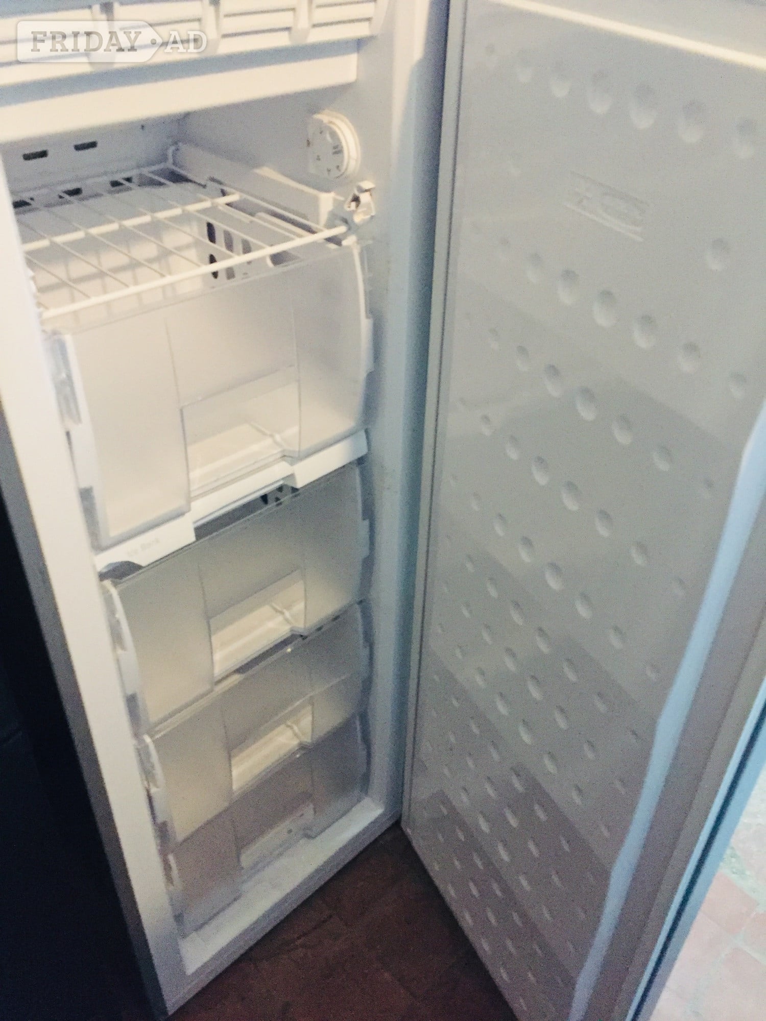 Beko Silver colour free standing frost free freezer.