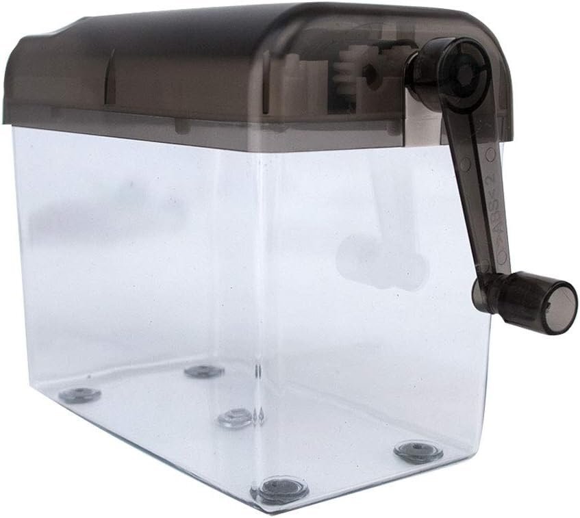 Manual Shredder - A6 Straight Cut Smash Portable Mini Paper Grinder Fits Folded A4 Portrait Paper Capacity 1.5L Black. - DIY