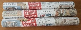 Vintage wallpaper, The Autocar, 3 rolls